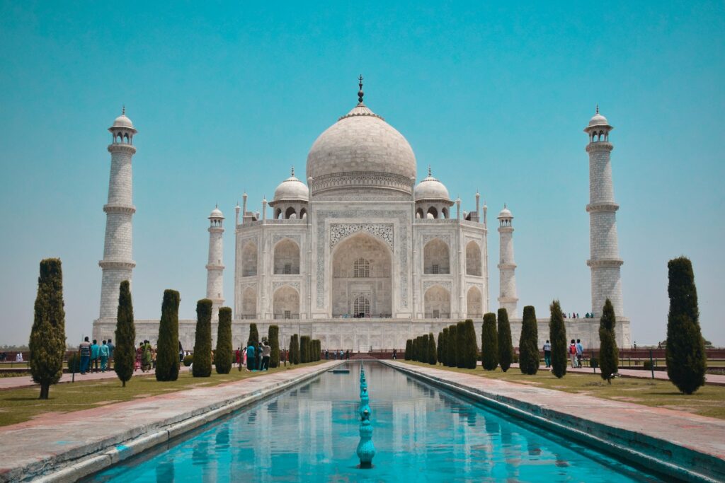 The Taj Mahal at dawn