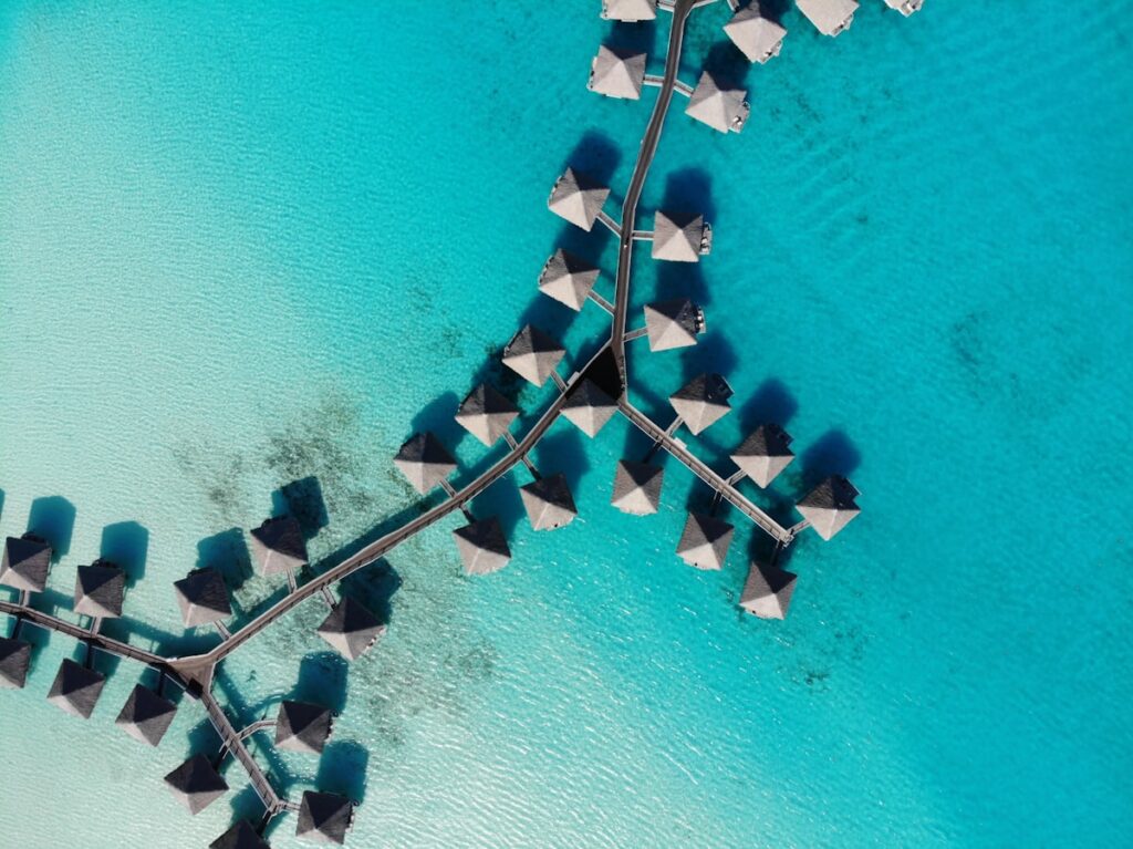 Mount Otemanu rising over the turquoise lagoon of Bora Bora